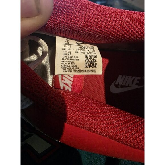 Nike Court Vision Low White University Red Sneakers shoes Size 13 - Picture 9 of 9